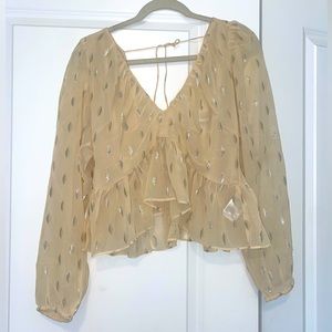 H&M long sleeve cropped top